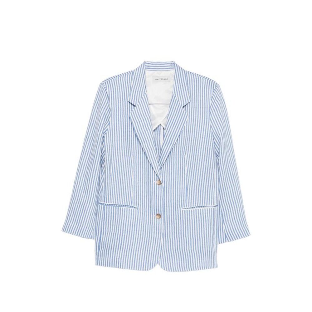 White Sand Women's Linen Blend Single-Breasted Jacket